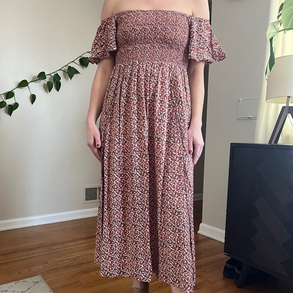 Floral Free People Off The Shoulder Dress